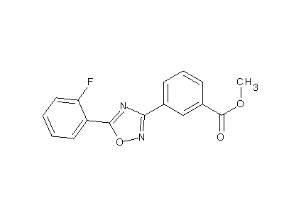 Methyl 3-(5-(2-fluorophenyl)-1,2,4-oxadiazol-3-yl)benzoate structure