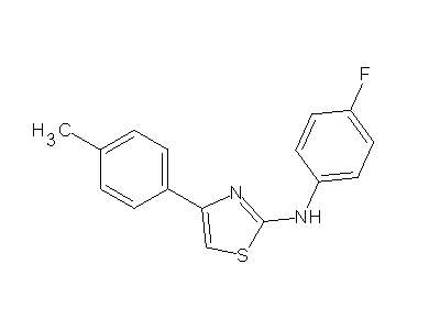 N-(4-Fluorophenyl)-4-p-tolylthiazol-2-amine structure