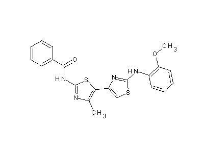 N-(2-(2-Methoxyphenylamino)-4'-methyl-4,5'-bithiazol-2'-yl)benzamide structure