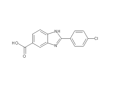 2-(4-Chloro-phenyl)-1H-benzoimidazole-5-carboxylic acid structure