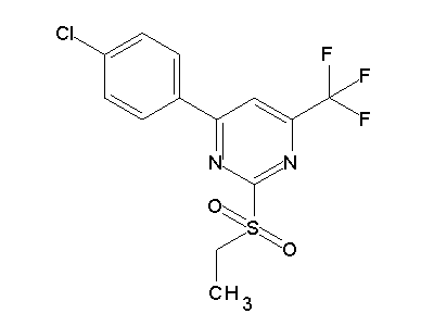 4-(4-Chloro-phenyl)-2-ethanesulfonyl-6-trifluoromethyl-pyrimidine structure
