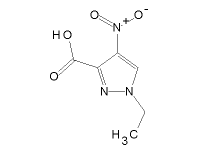 1-Ethyl-4-nitro-1H-pyrazole-3-carboxylic acid structure