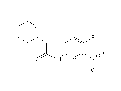 N-(4-Fluoro-3-nitrophenyl)-2-(2-tetrahydropyranyl)acetamide structure