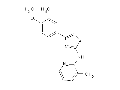 4-(4-Methoxy-3-methylphenyl)-N-(3-methylpyridin-2-yl)thiazol-2-amine structure