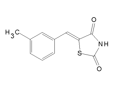 (5Z)-5-(3-Methylbenzylidene)-1,3-thiazolidine-2,4-dione structure