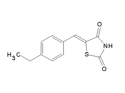 (5Z)-5-(4-Ethylbenzylidene)-1,3-thiazolidine-2,4-dione structure