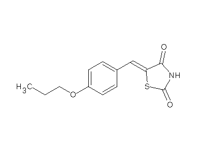 (5Z)-5-(4-Propoxybenzylidene)-1,3-thiazolidine-2,4-dione structure