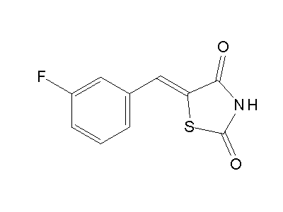 (5Z)-5-(3-Fluorobenzylidene)-1,3-thiazolidine-2,4-dione structure