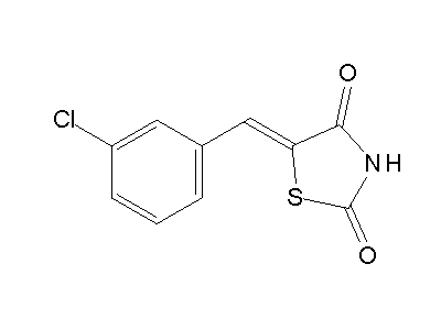 (Z)-5-(3-Chlorobenzylidene)thiazolidine-2,4-dione structure