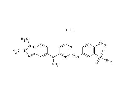 Pazopanib Hydrochloride structure