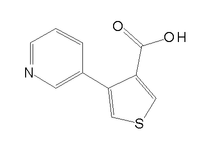 4-(pyridin-3-yl)thiophene-3-carboxylic acid structure