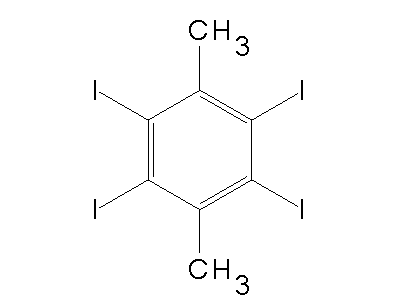 1,2,4,5-tetraiodo-3,6-dimethylbenzene structure