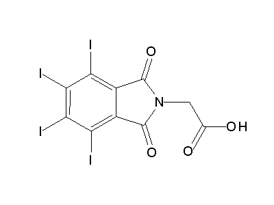 N,N-(Tetraiodo-phthaloyl)-glycine structure
