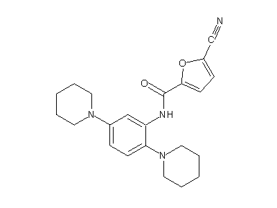5-Cyano-N-(2,5-di-1-piperidinylphenyl)-2-furancarboxamide structure