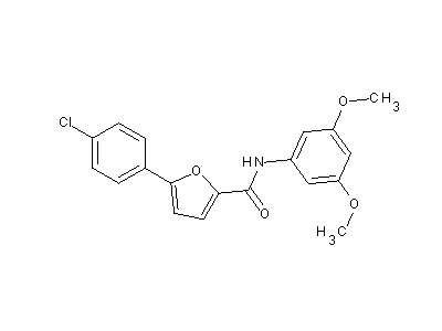 5-(4-Chlorophenyl)-N-(3,5-dimethoxyphenyl)- 2-furancarboxamide. structure