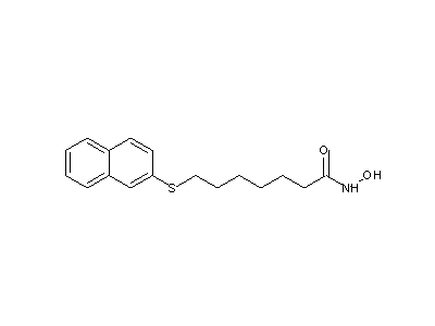 N-Hydroxy-7-(naphthalen-2-ylthio)heptanamide structure